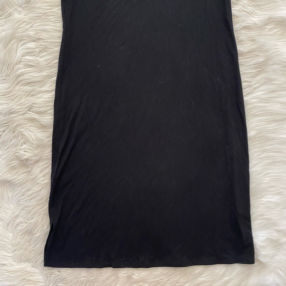 Eileen Fisher Black Bateau Neck Short Sleeve Dress - Picture 9 of 10